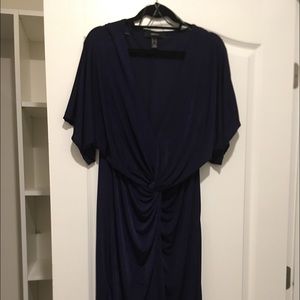 Forever 21 Navy Blue velour dress.